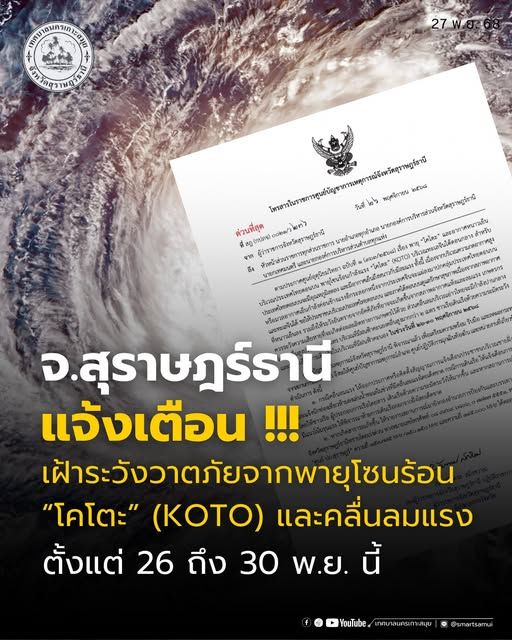 Tropical Storm Koto Surat Thani