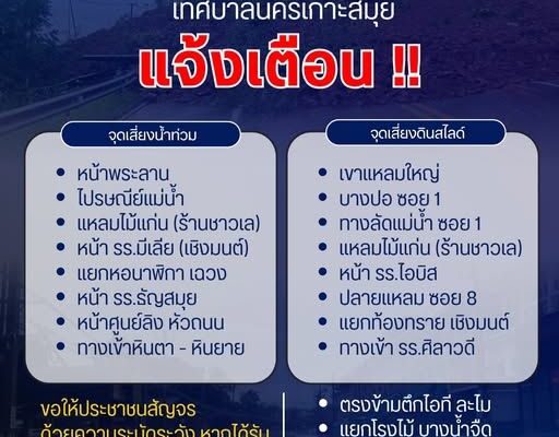 Koh Samui Disaster Preparedness